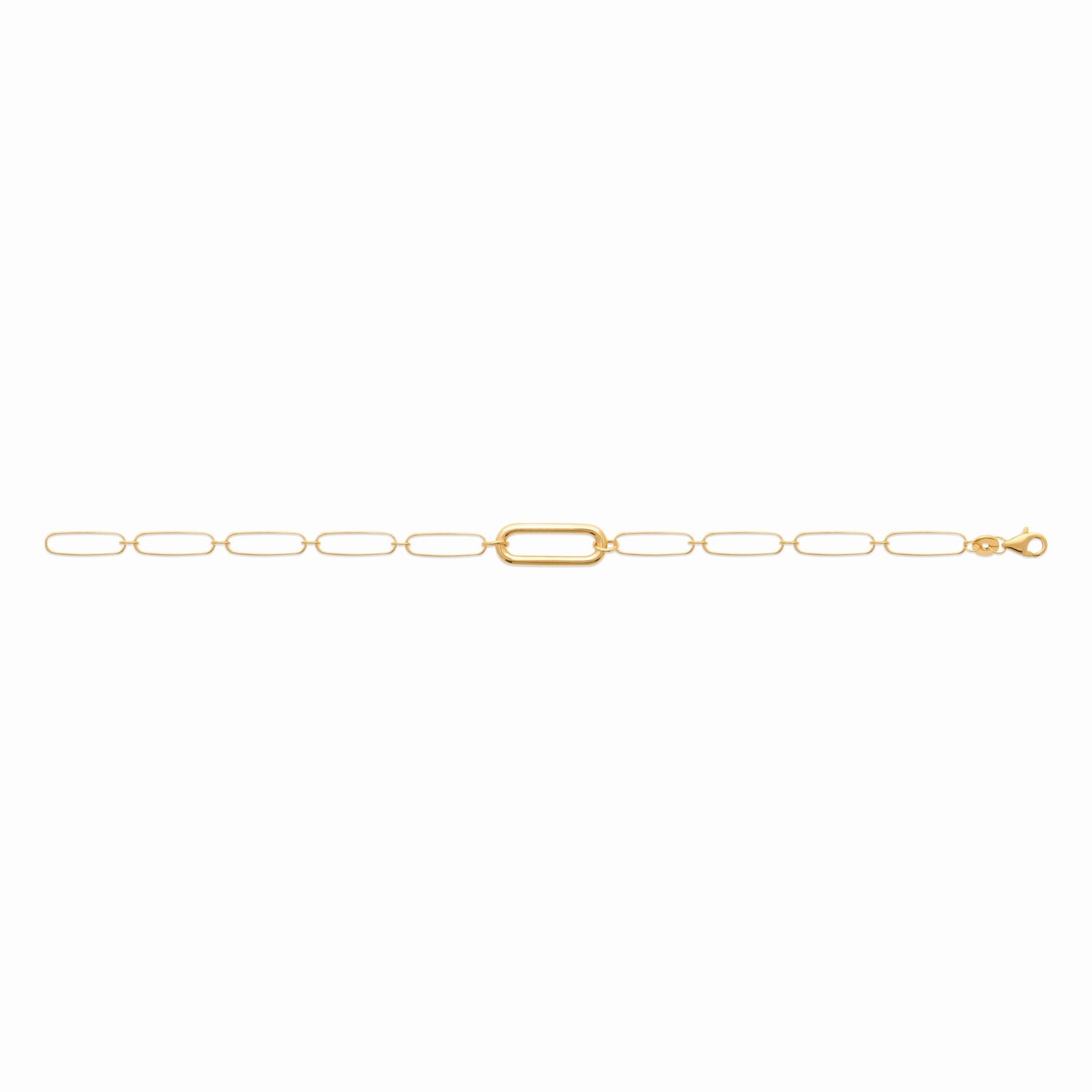 Bracelet plaqué or &amp; maille trombone 