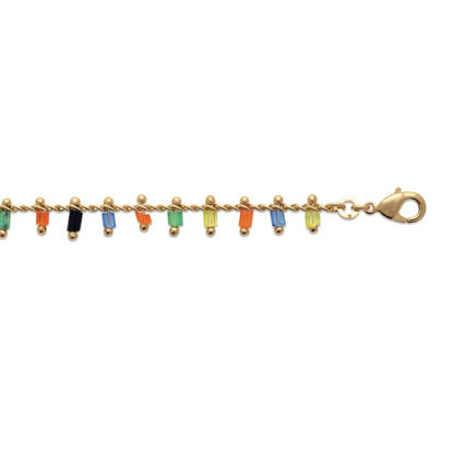 Bracelet plaque or pampilles 