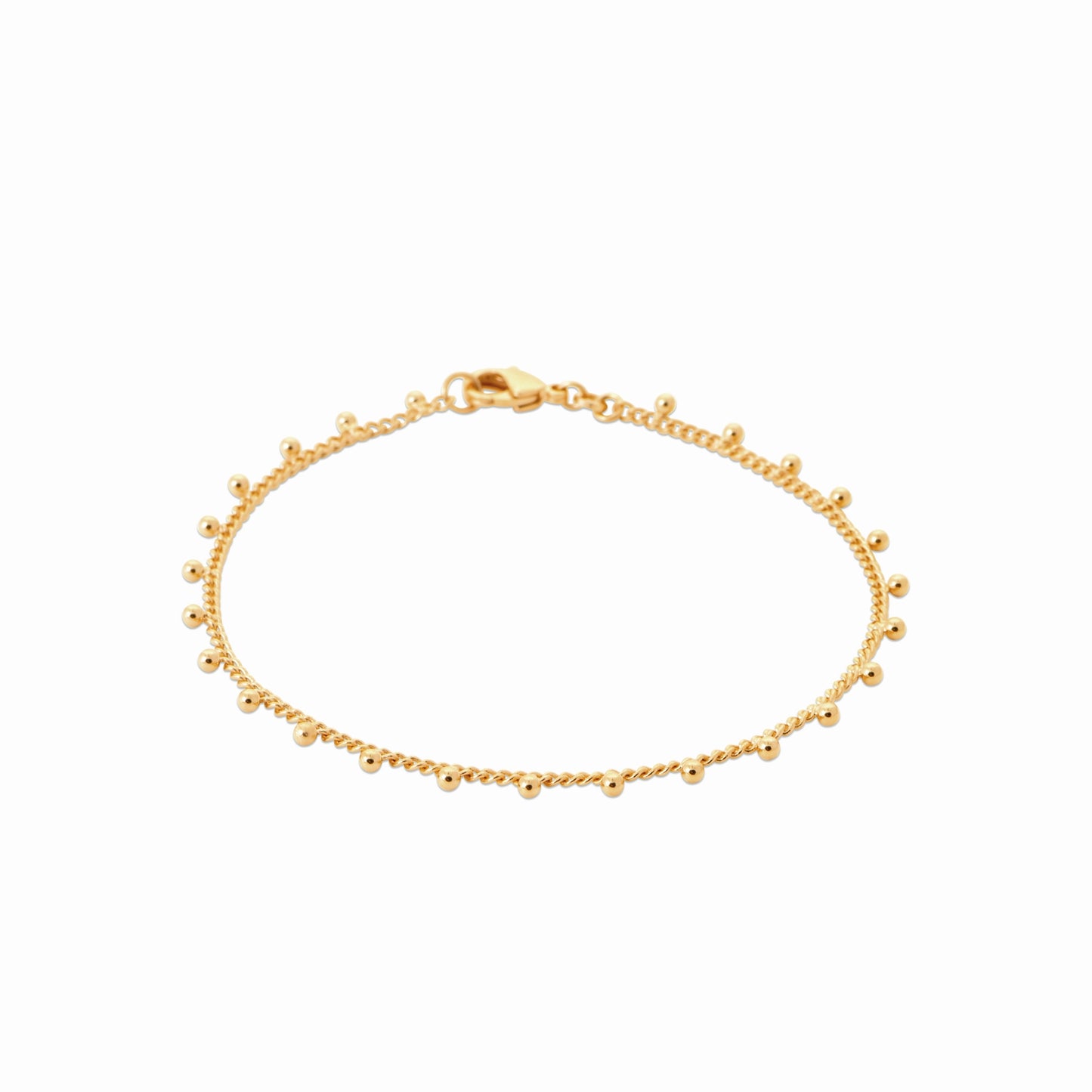 Bracelet plaqué or & perles 