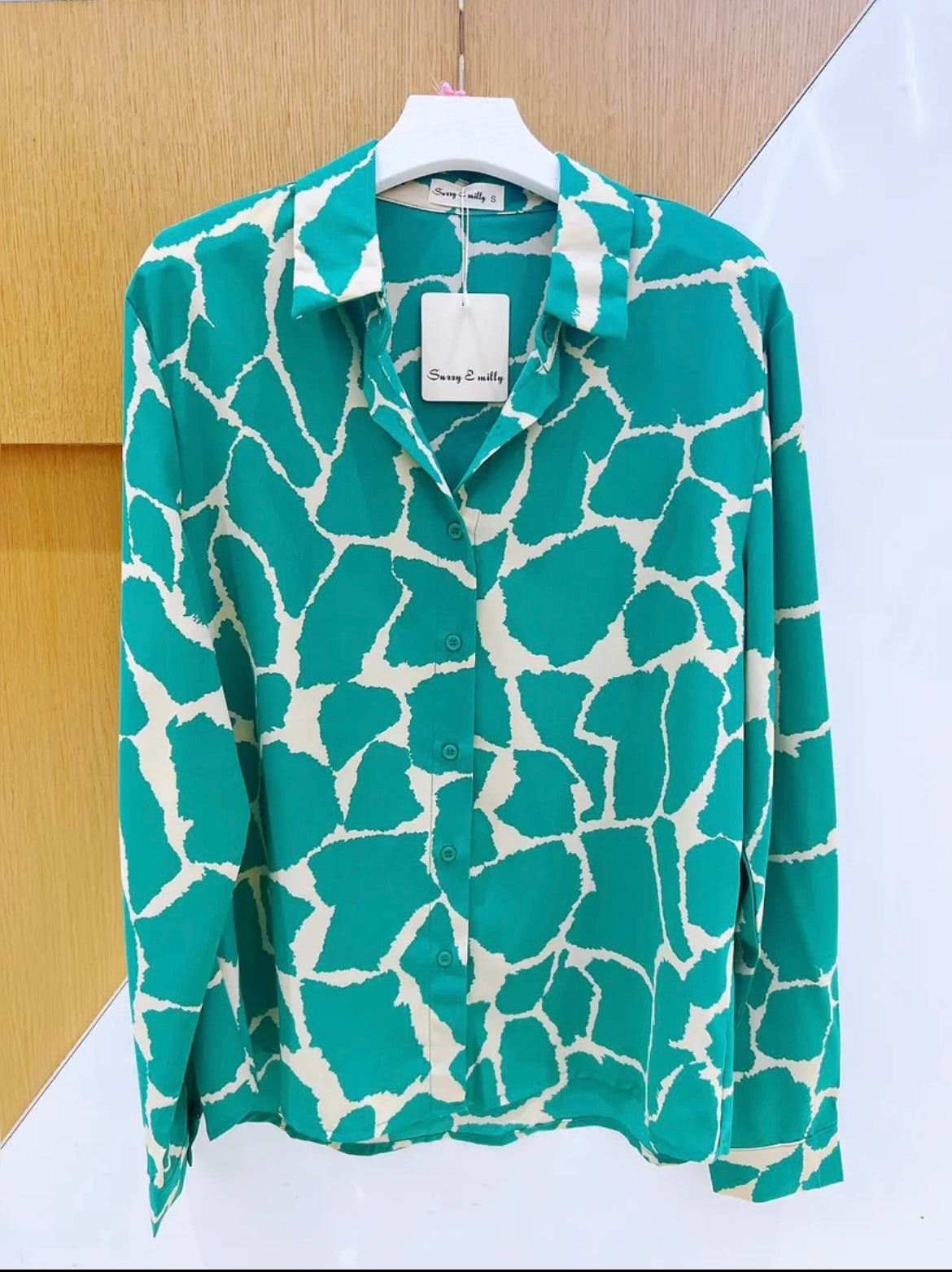 Chemise imprimé VERT IMP