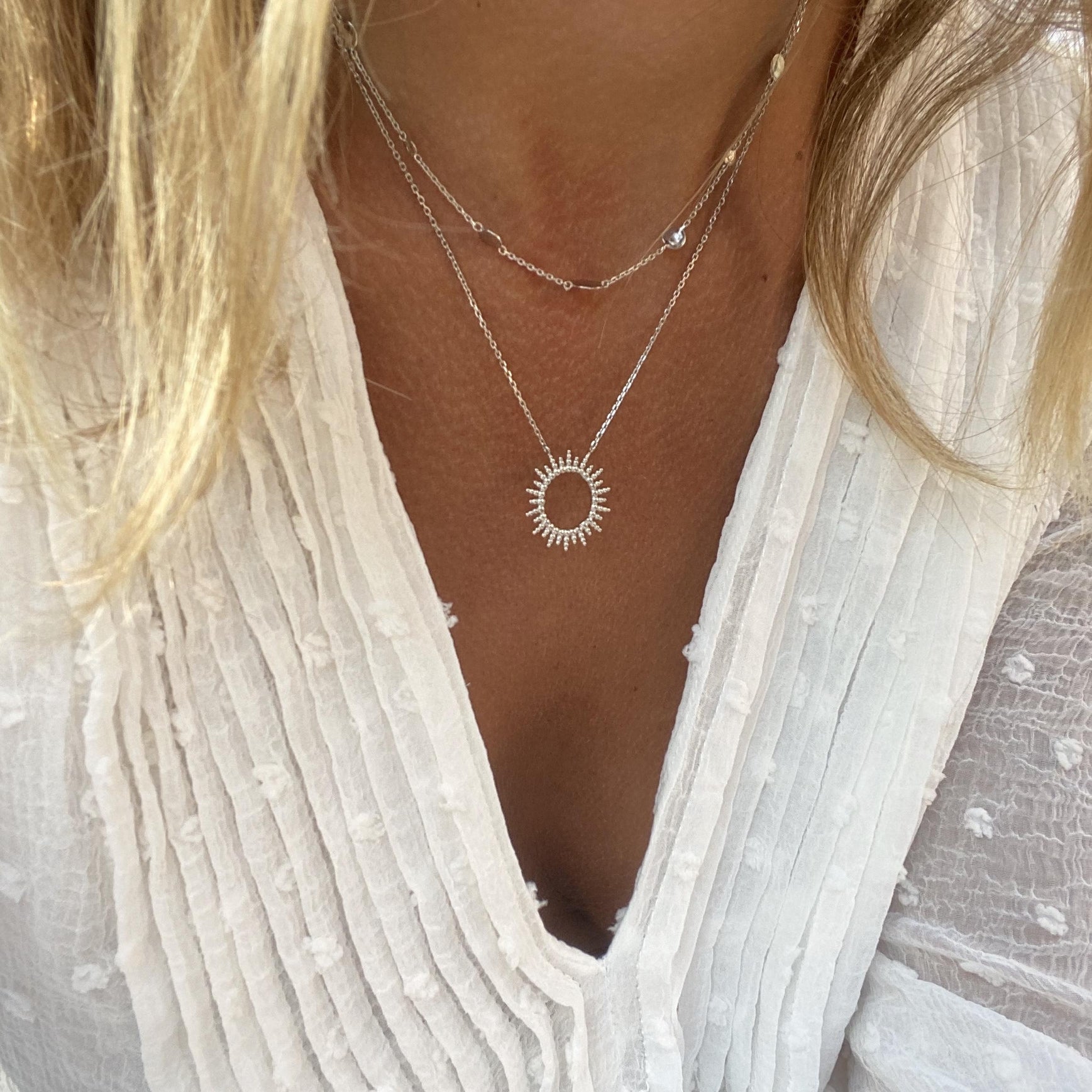 Collier argent rhodie 