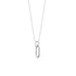 Collier argent rhodié & brillants 