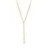 Collier cravate plaqué or & brillants 