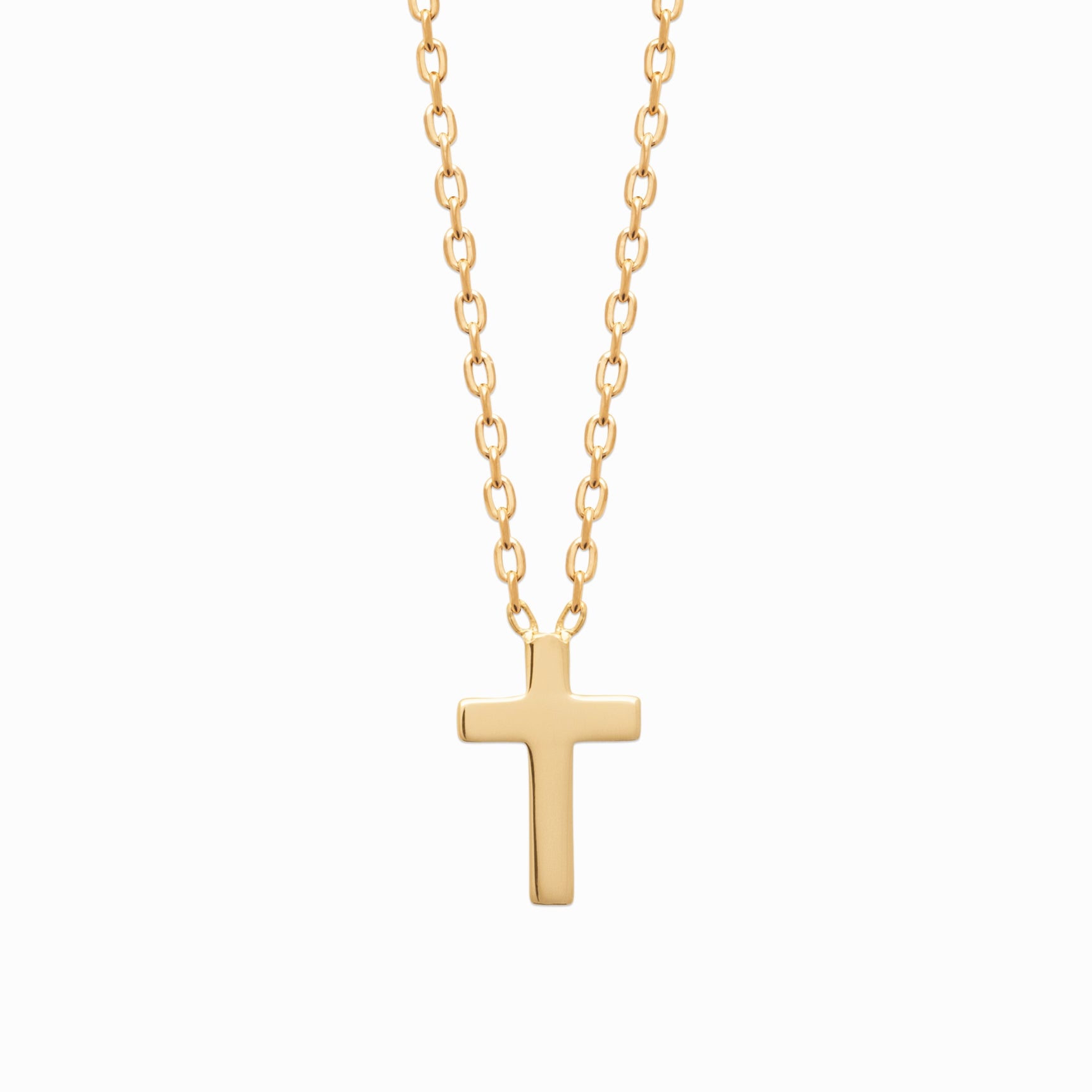 Collier croix plaqué or 