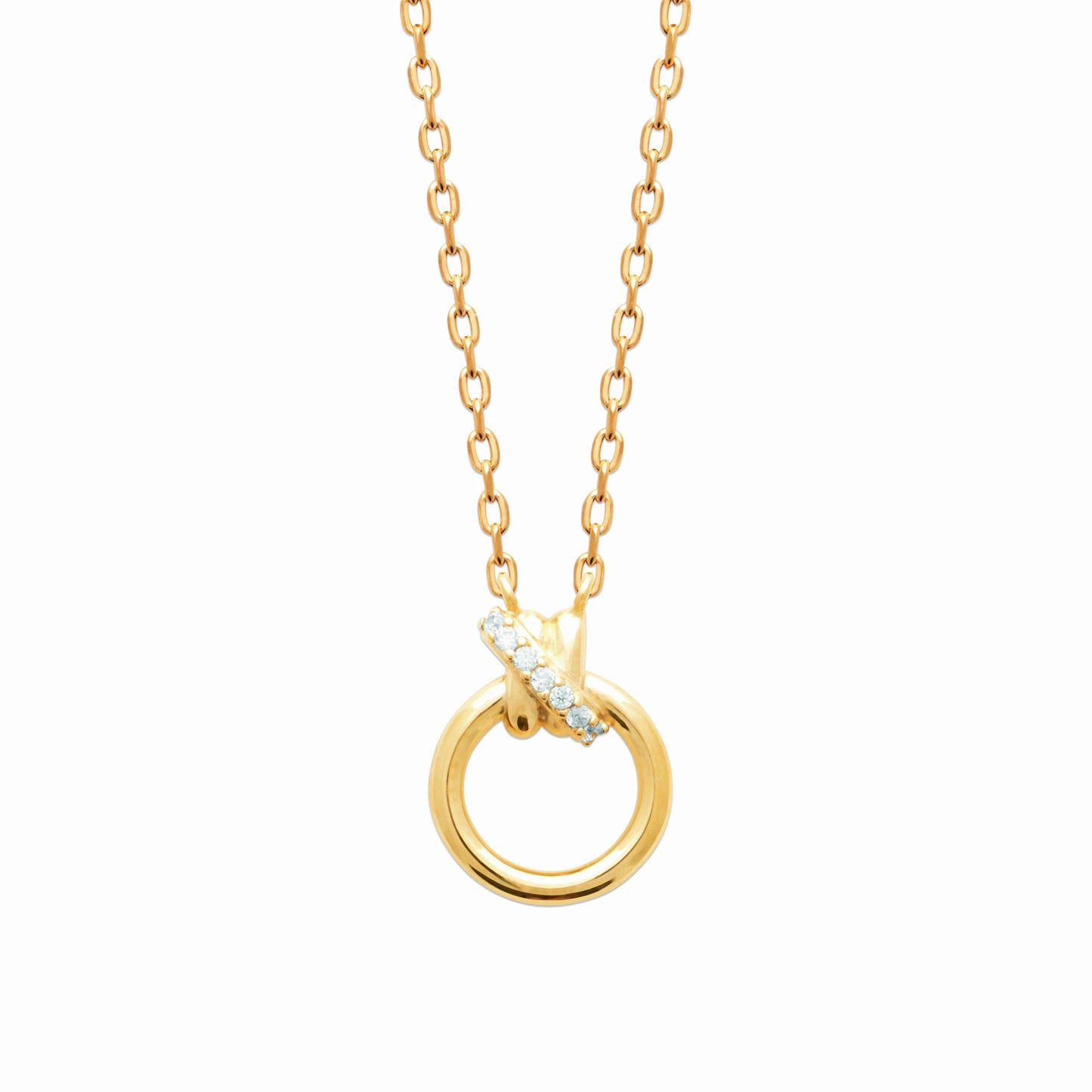 Collier plaqué or & brillants 