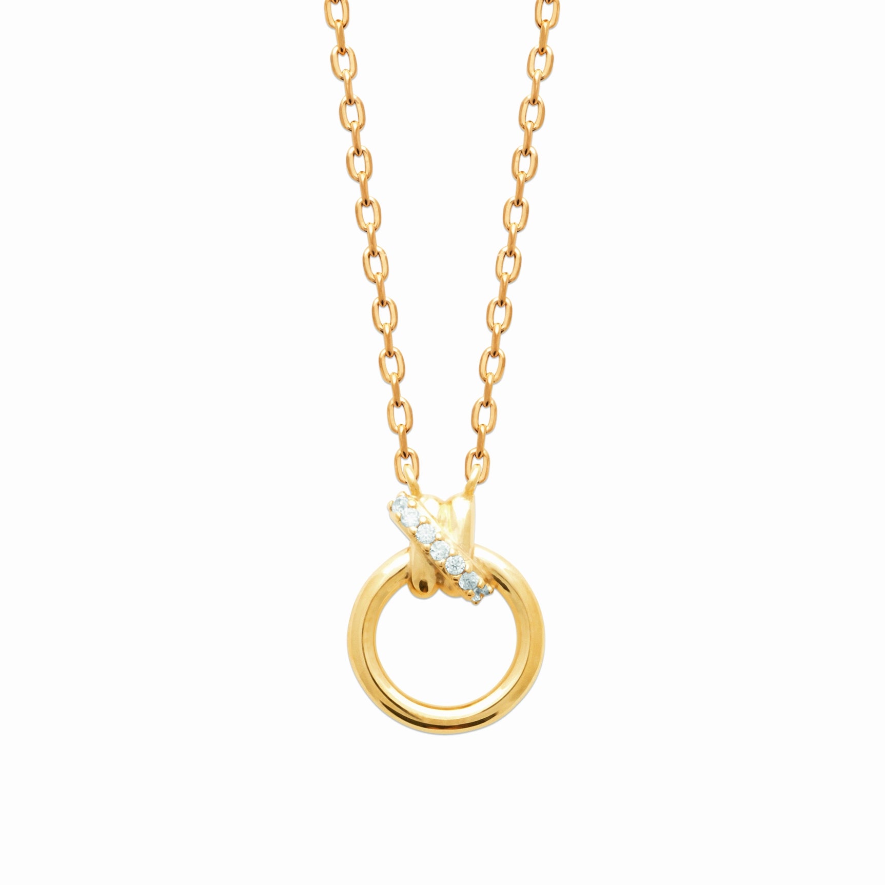Collier plaqué or & brillants 
