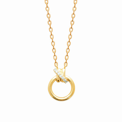 Collier plaqué or & brillants 