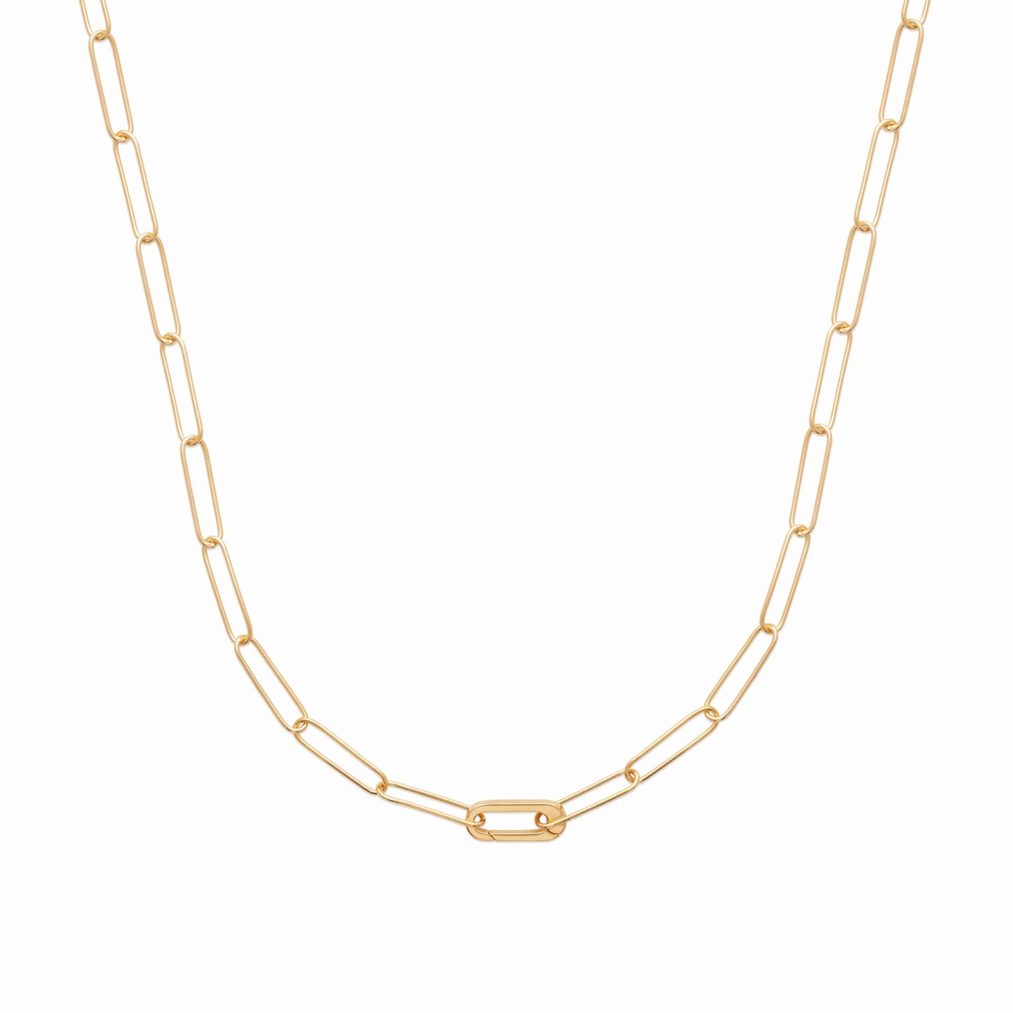Collier plaqué or Maille trombone 