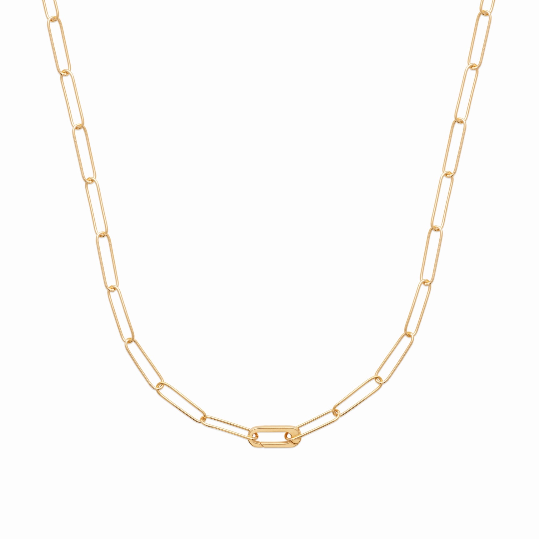 Collier plaqué or Maille trombone 