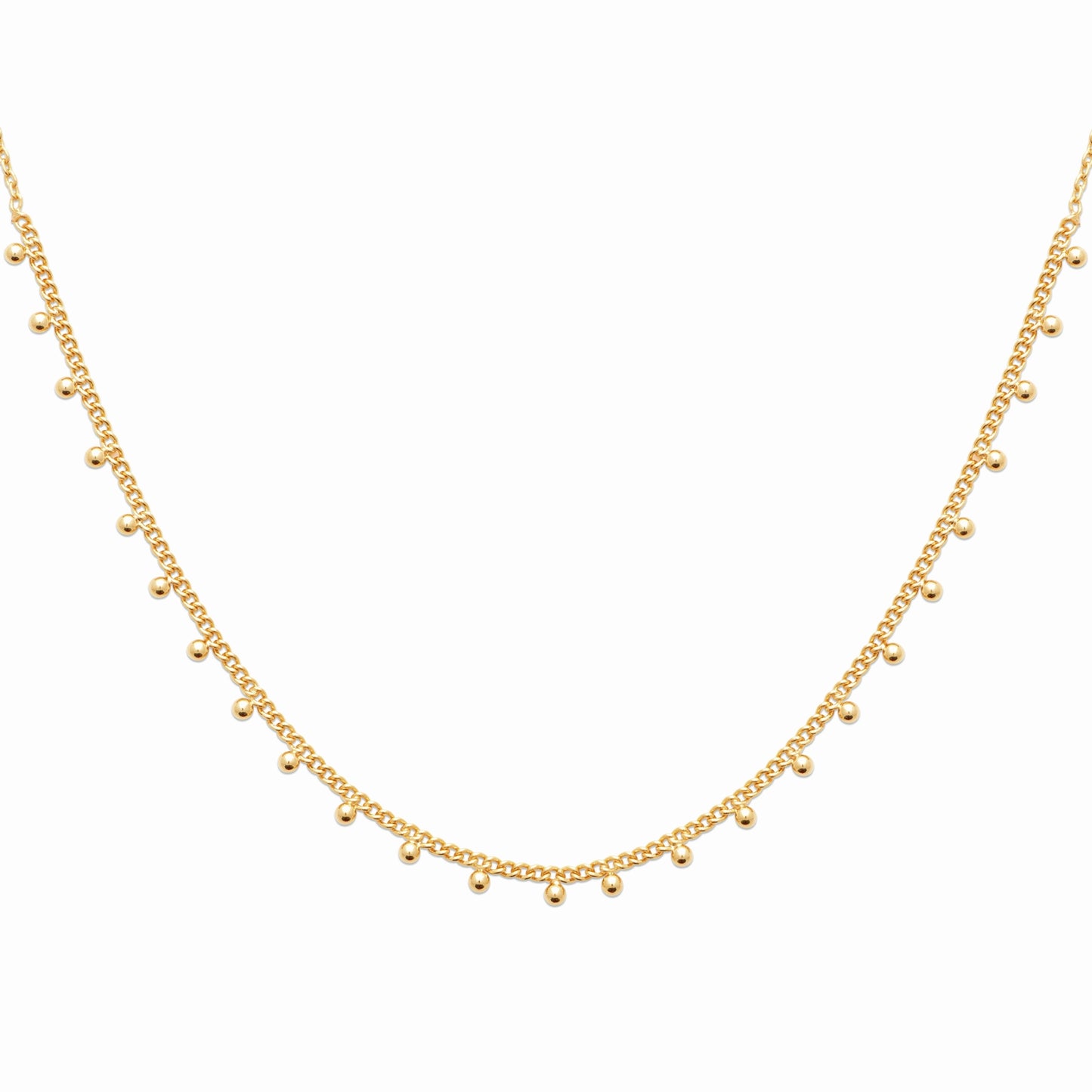 Collier plaqué or & perles 