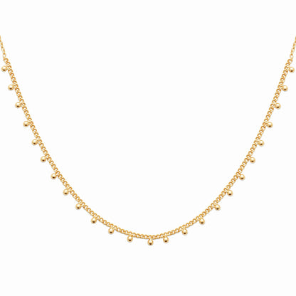 Collier plaqué or & perles 