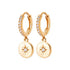 Creoles plaque or & brillants 
