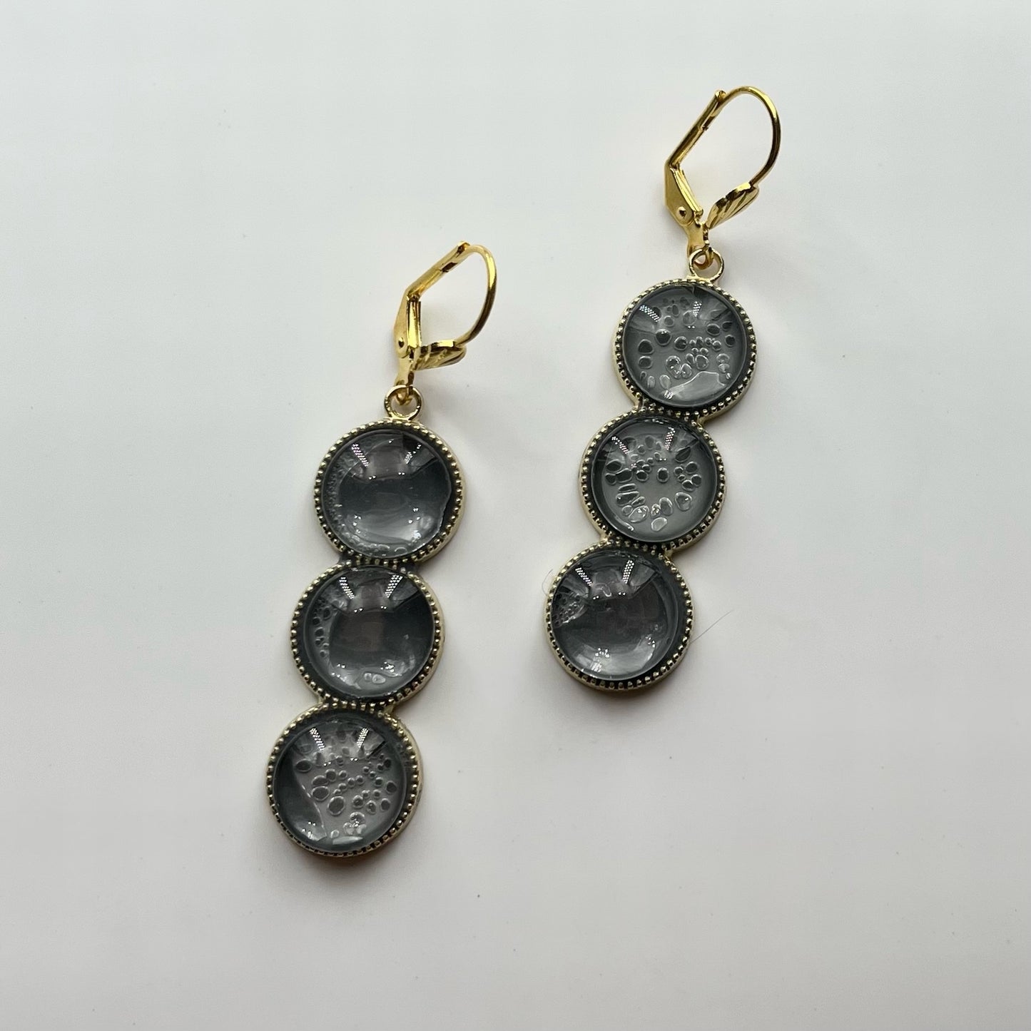 Dormeuses dorées petit modèle Fionna ANTHRACITE