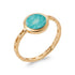 Bague amazonite plaqué or 