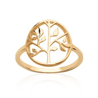 Bague arbre de vie plaqué or