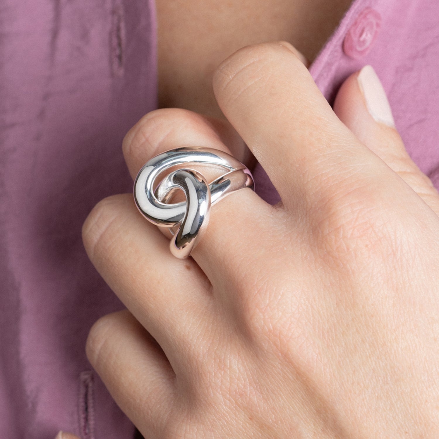 Bague argent 925 entrelacé 