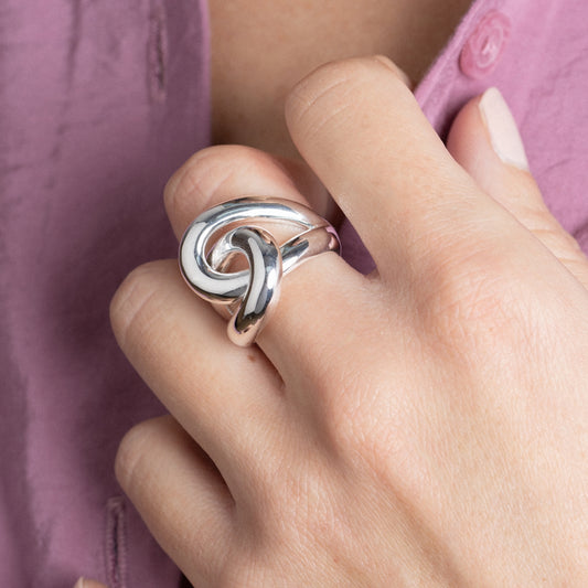 Bague argent 925 entrelacé 