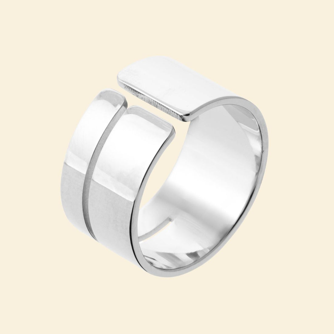 Bague argent design moderne - argent 925 