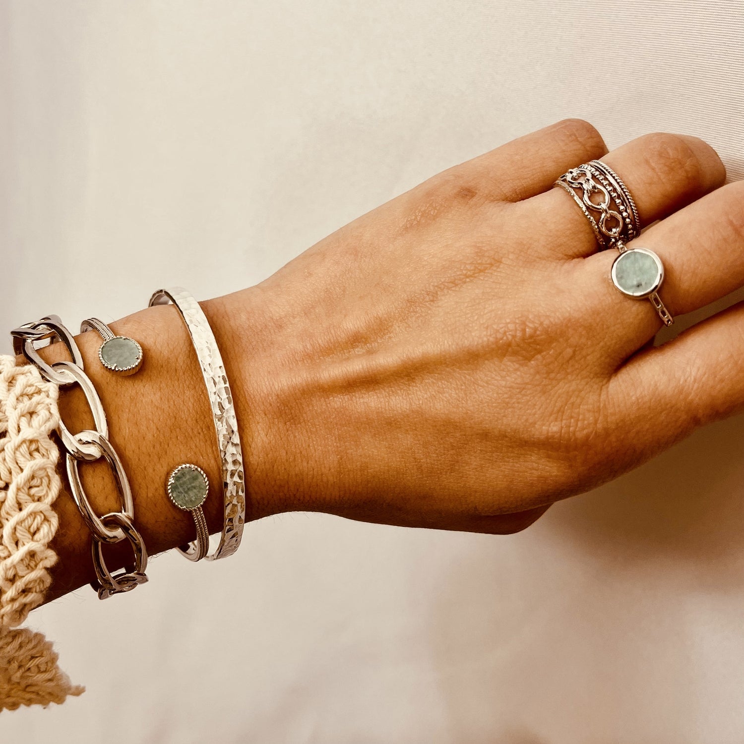 Bague argent rhodié 