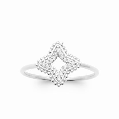 Bague argent rhodié 