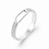 Bague argent rhodié rectangle 