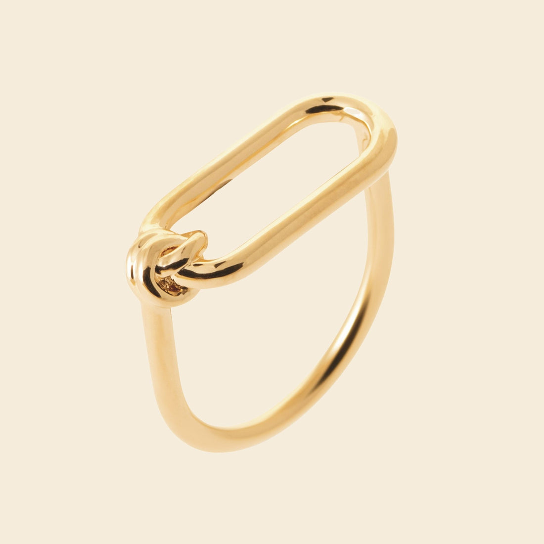 Bague chaîne plaqué or 