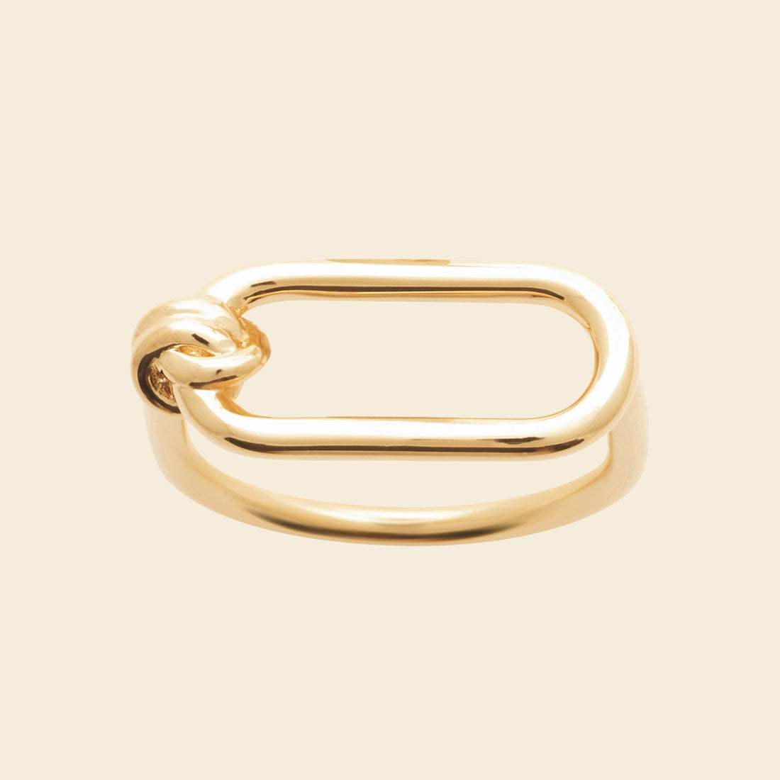 Bague chaîne plaqué or 