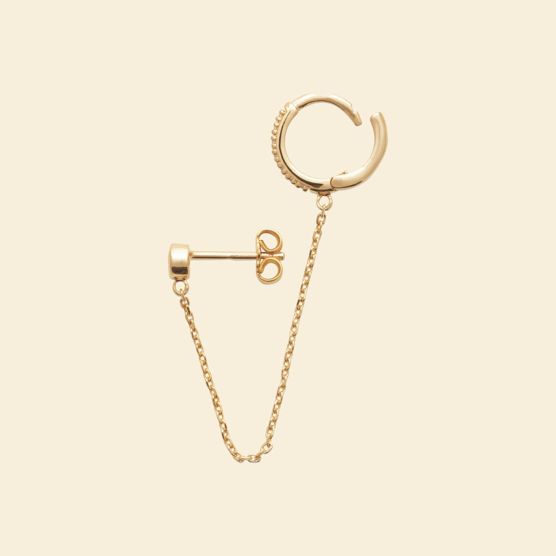 Bague d’oreille plaqué or - chaîne