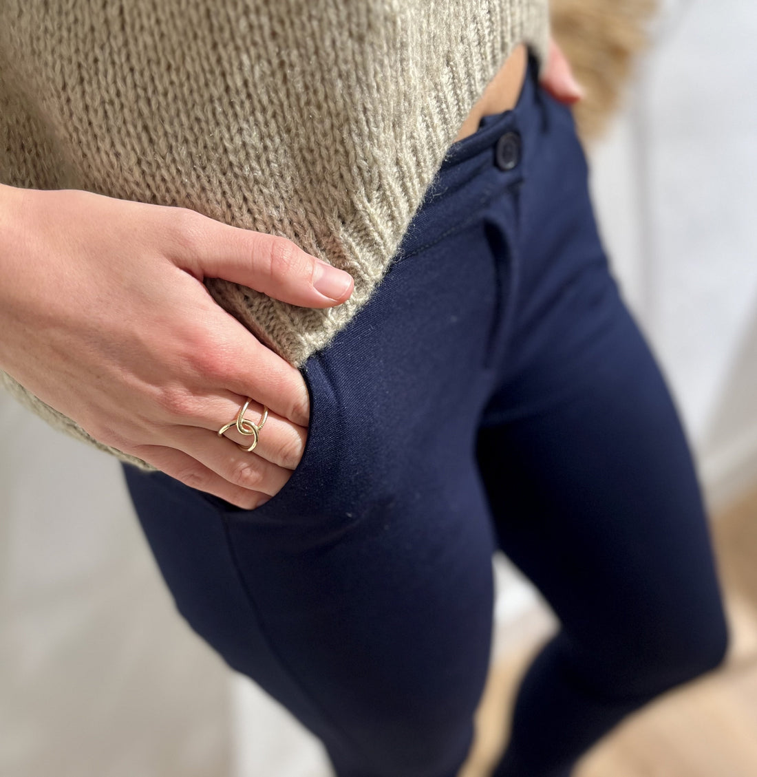 Bague entrelacée en plaqué or