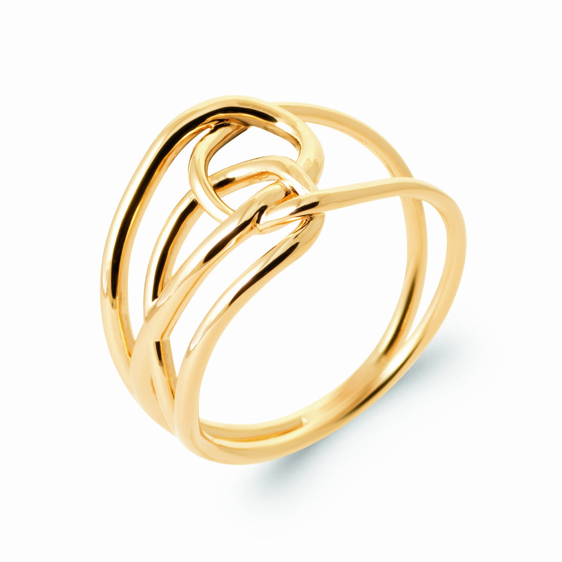 Bague entrelacée – plaqué or 