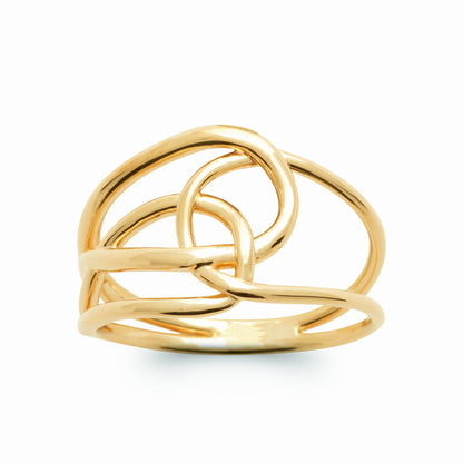 Bague entrelacée – plaqué or 