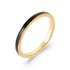 Bague fine en plaqué or & émail noir 