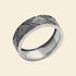 Bague homme en argent rhodié - motif géométrique 
