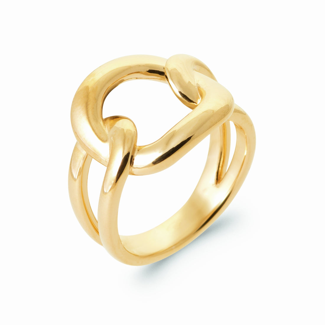 Bague maillon plaqué or 