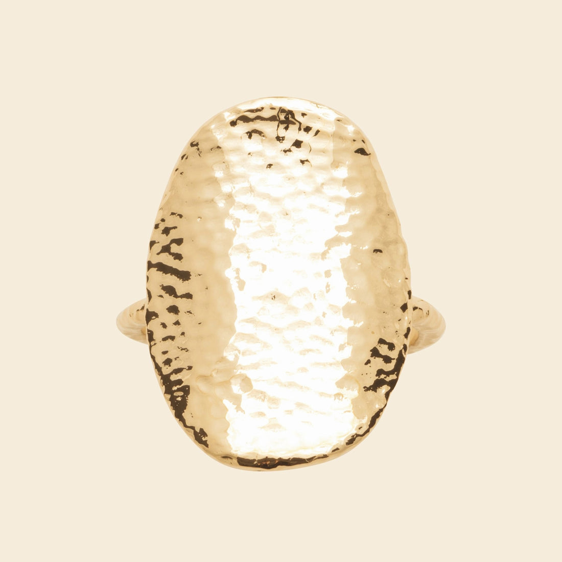 Bague martelée plaqué or 