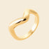 Bague ondulée plaqué or 