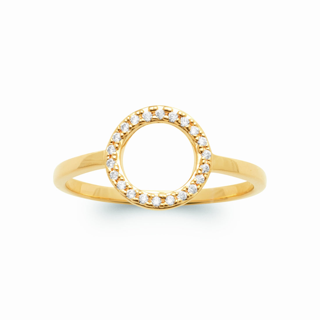 Bague ouverte plaqué or &amp; brillants 