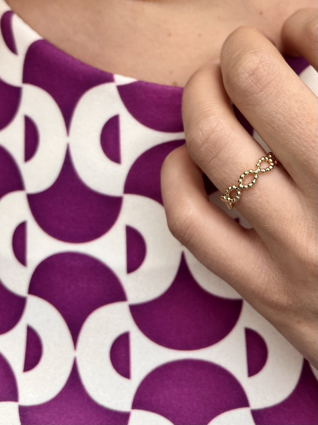 Bague plaqué or ajourée