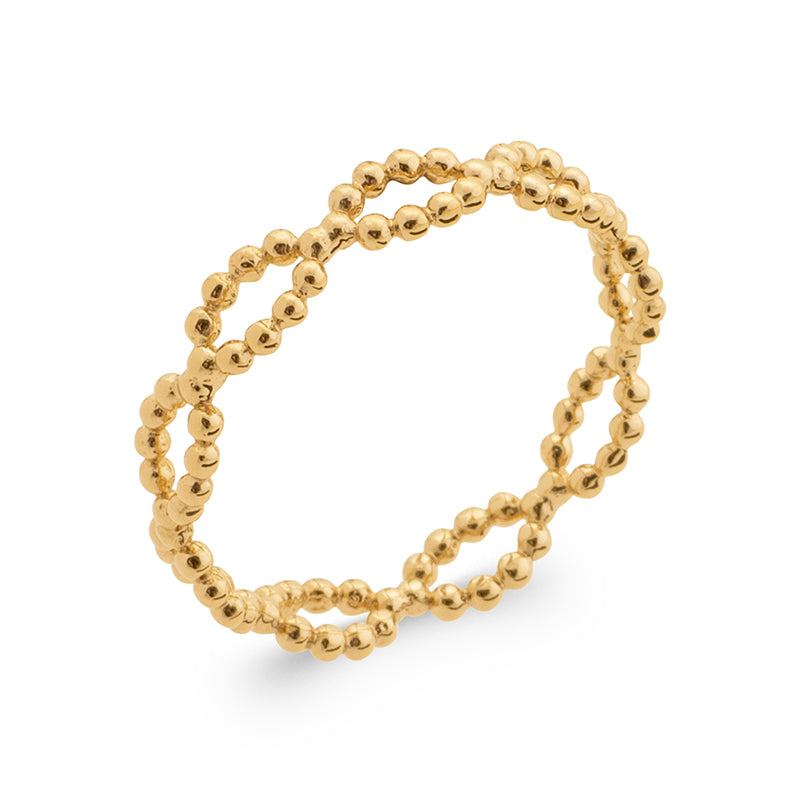 Bague plaqué or ajourée