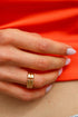 Bague plaqué or double bande 