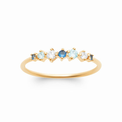 Bague plaqué or – élégance &amp; nuances célestes 