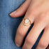 Bague plaqué or pierre de lune 