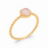 Bague plaqué or & quartz rose 