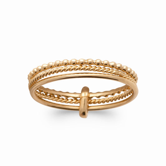 Bague semainier plaqué or 
