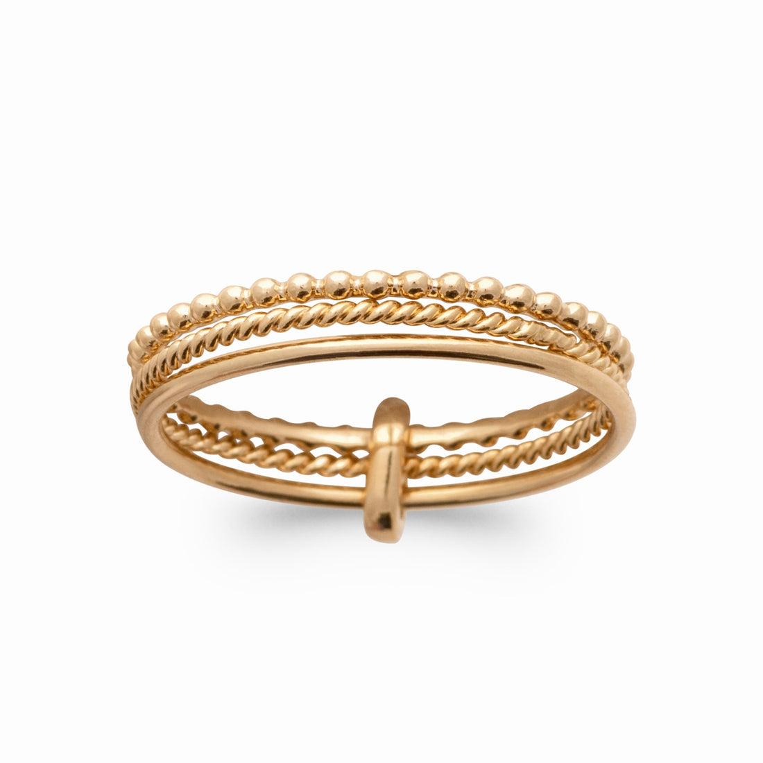 Bague semainier plaqué or 
