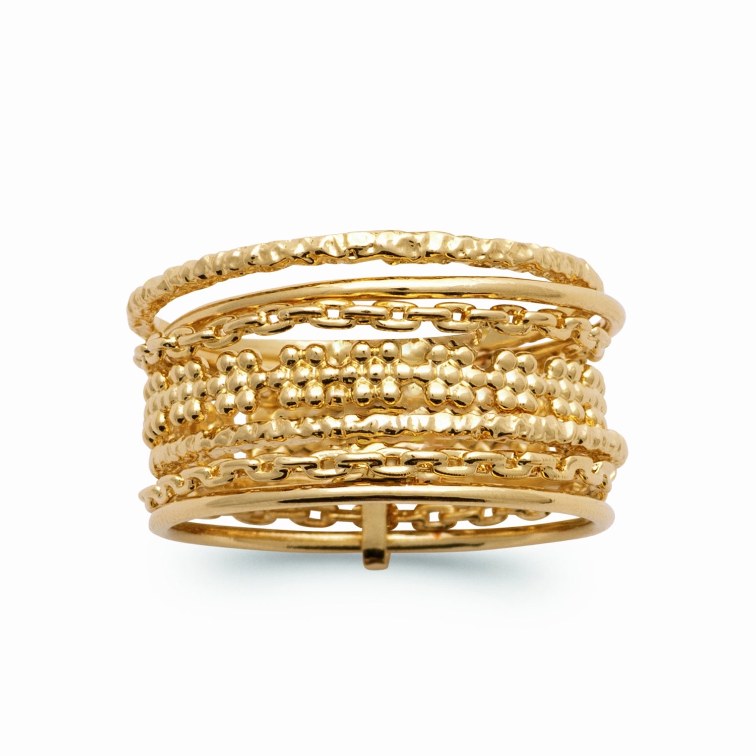 Bague semainier plaqué or 