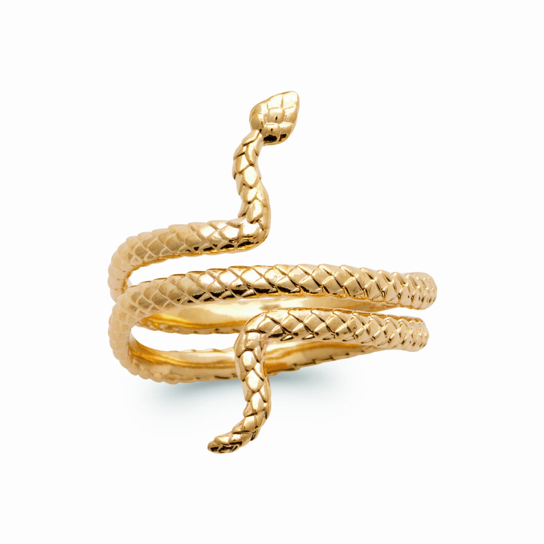 Bague serpent plaqué or 