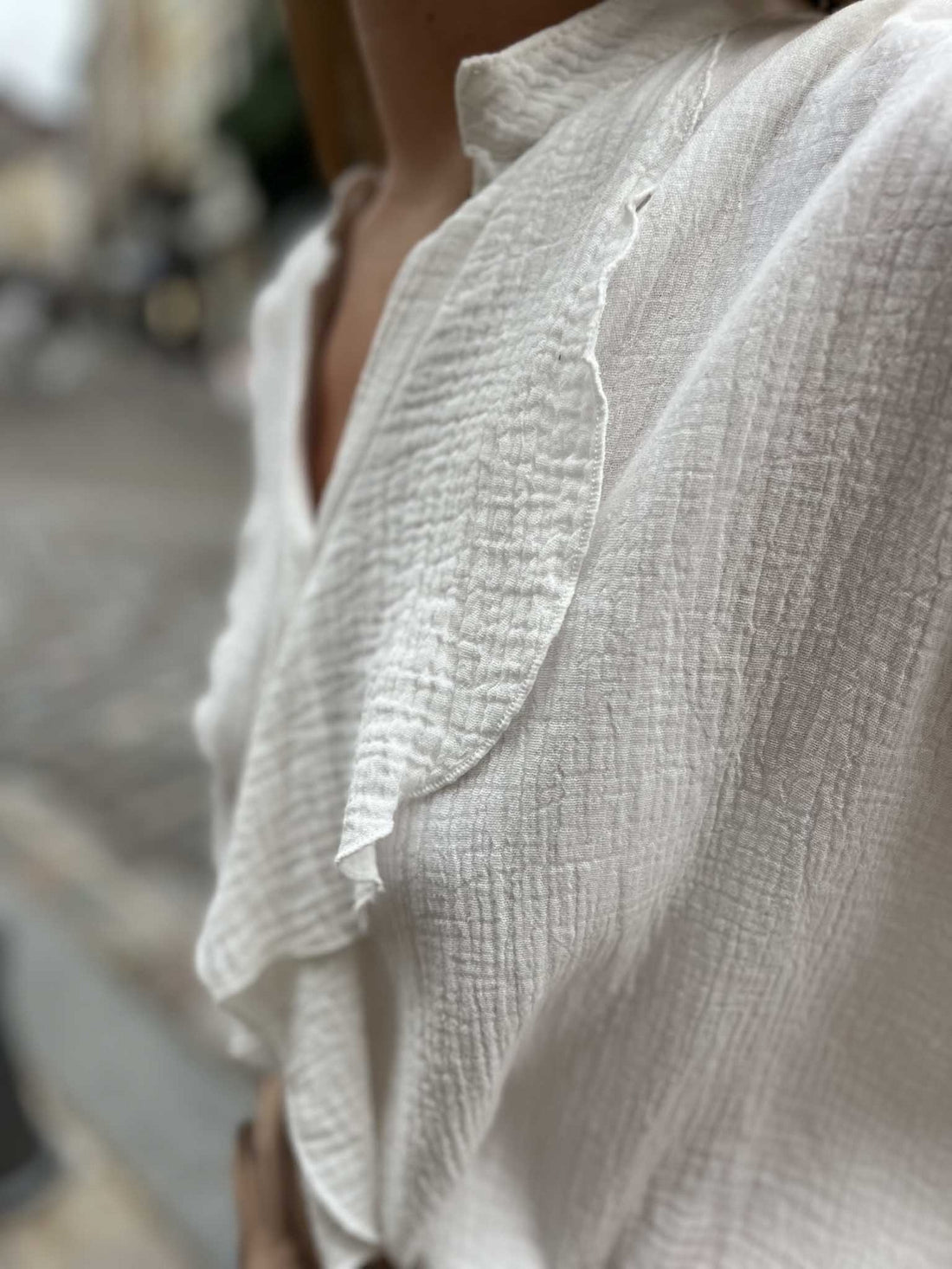 Blouse 100% coton Zélia BLANC