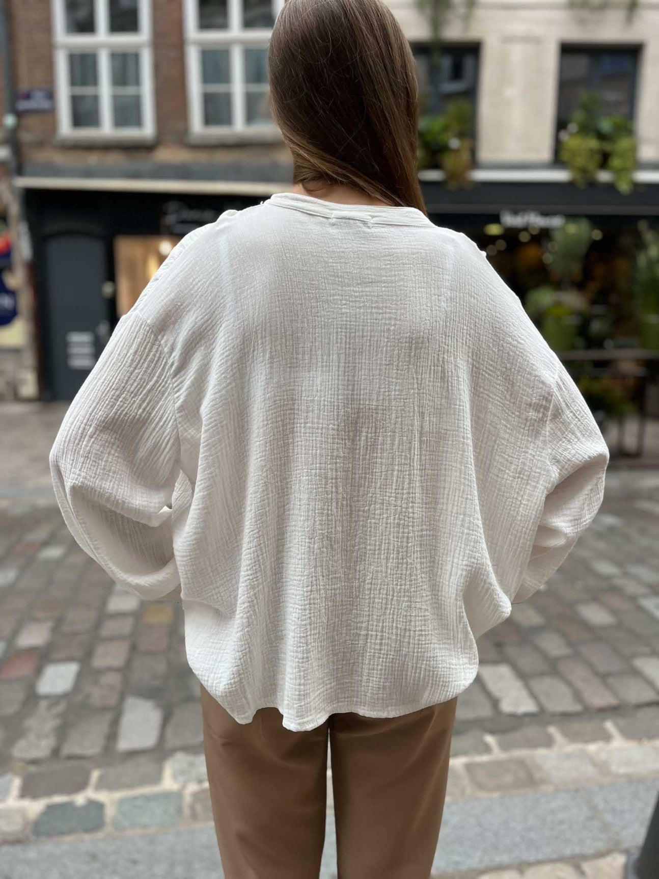 Blouse 100% coton Zélia BLANC