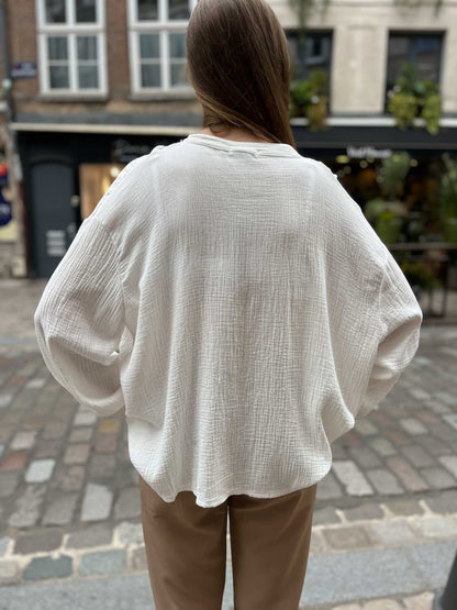 Blouse 100% coton Zélia BLANC